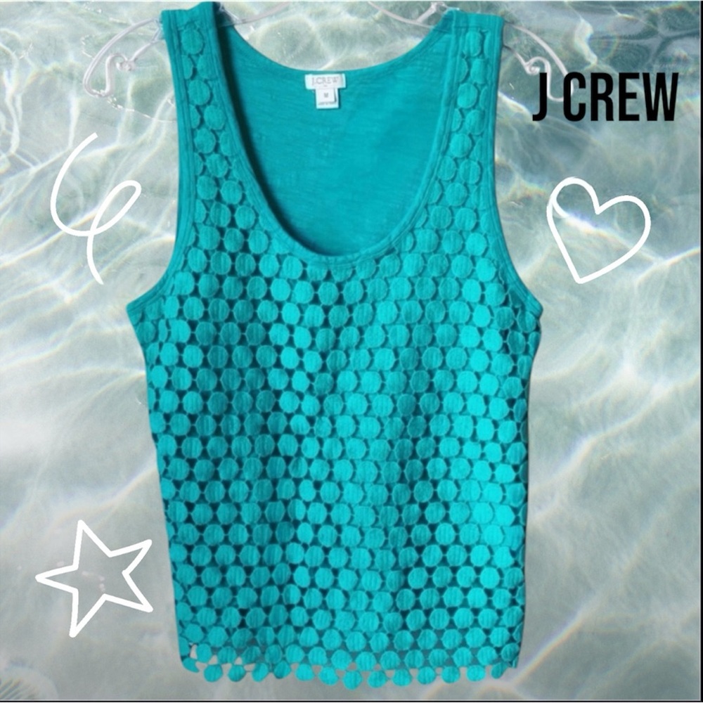 COPY - 🎉HP!🎉 (J. Crew Factory) Polka Dot Eyelet Tiered Tank